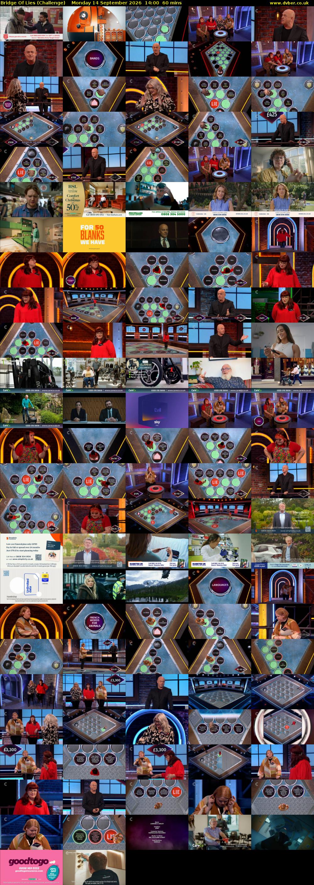 Bridge Of Lies (Challenge) Monday 14 September 2026 14:00 - 15:00