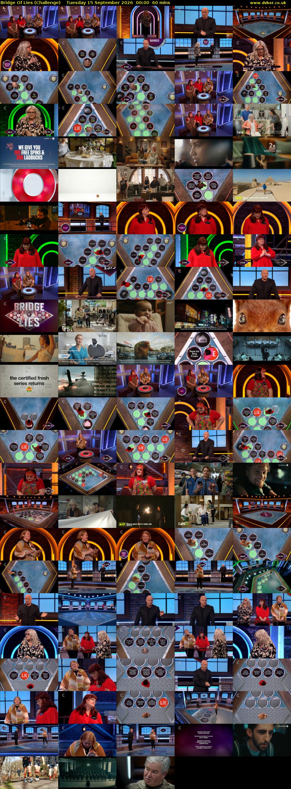 Bridge Of Lies (Challenge) Tuesday 15 September 2026 00:00 - 01:00