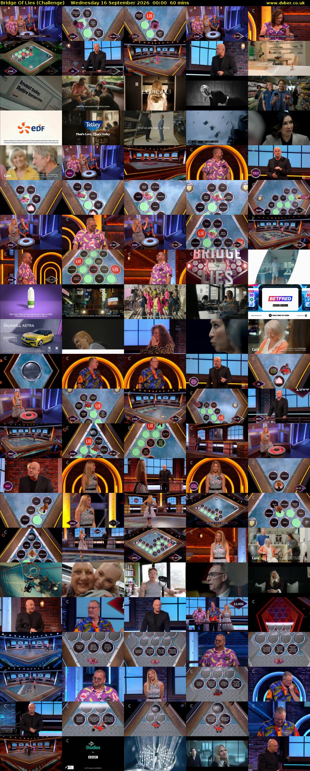 Bridge Of Lies (Challenge) Wednesday 16 September 2026 00:00 - 01:00