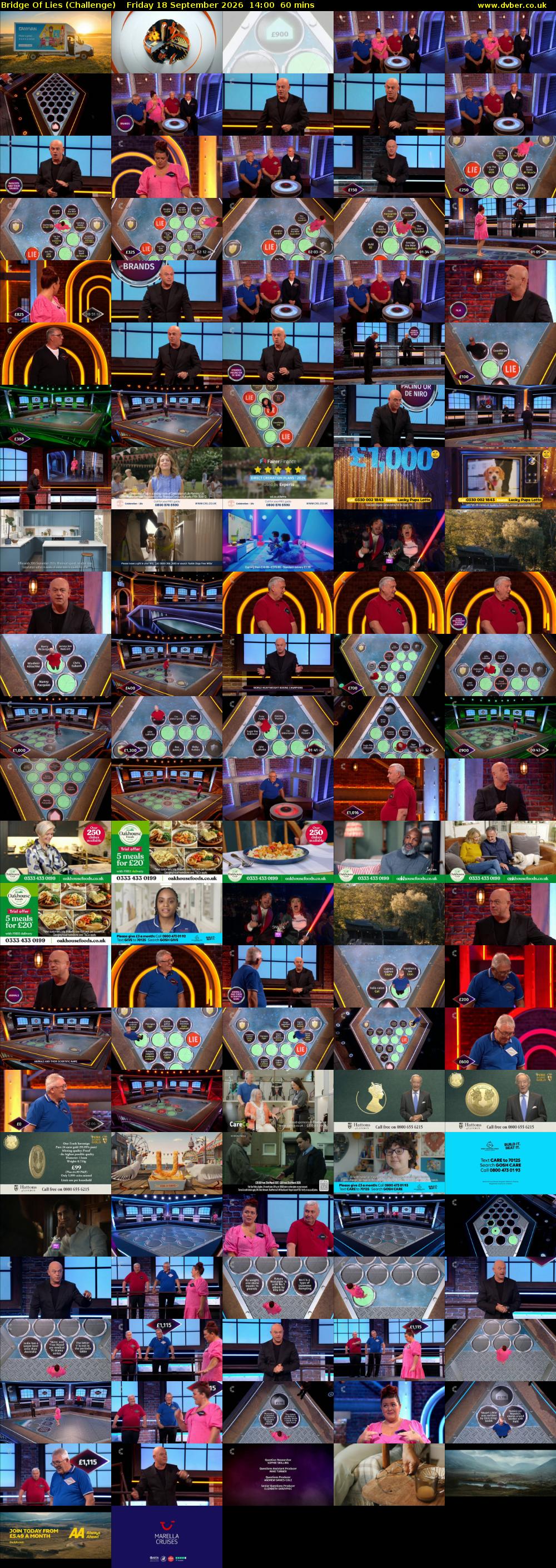 Bridge Of Lies (Challenge) Friday 18 September 2026 14:00 - 15:00