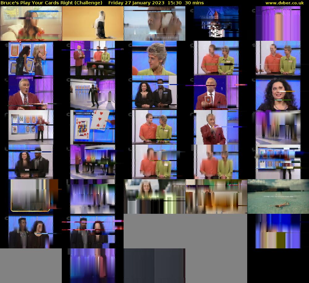 Bruce's Play Your Cards Right (Challenge) Friday 27 January 2023 15:30 - 16:00