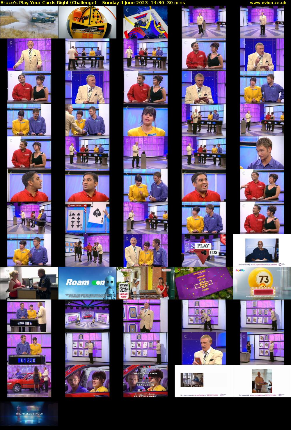 Bruce's Play Your Cards Right (Challenge) Sunday 4 June 2023 14:30 - 15:00