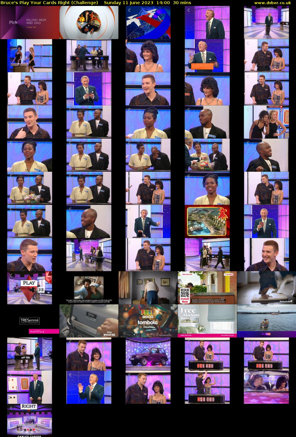 Bruce's Play Your Cards Right (Challenge) Sunday 11 June 2023 14:00 - 14:30