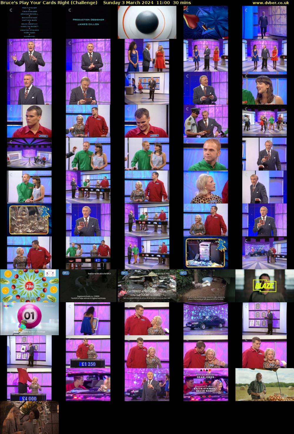 Bruce's Play Your Cards Right (Challenge) Sunday 3 March 2024 11:00 - 11:30