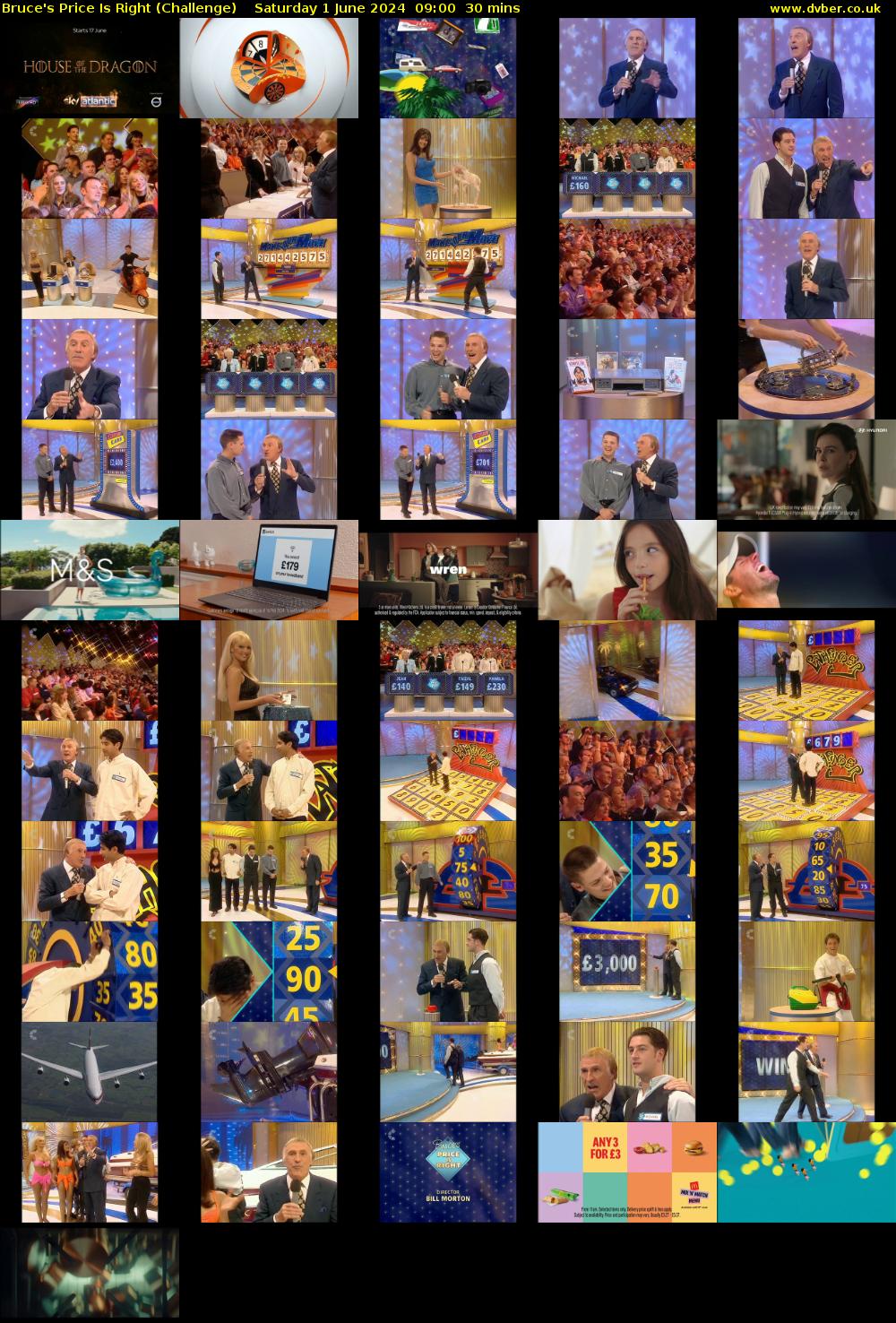 Bruce's Price Is Right (Challenge) Saturday 1 June 2024 09:00 - 09:30
