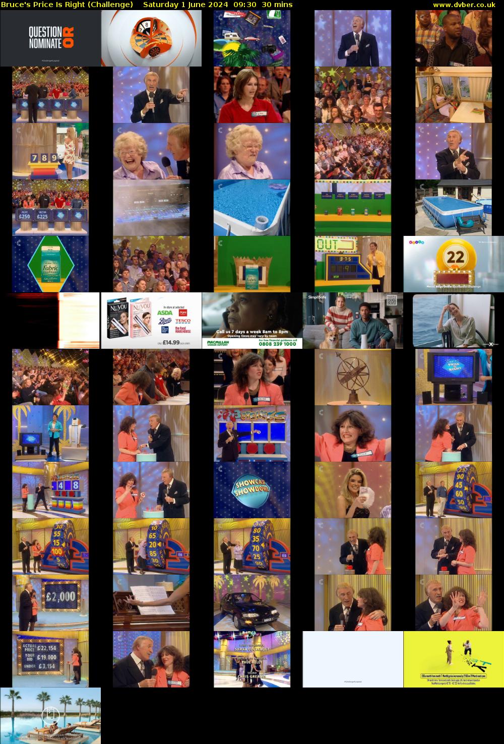 Bruce's Price Is Right (Challenge) Saturday 1 June 2024 09:30 - 10:00