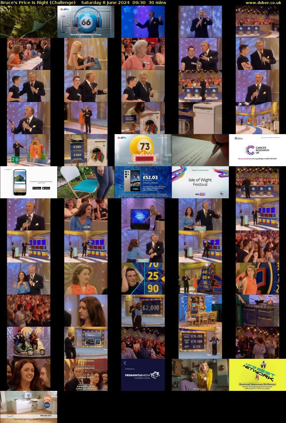Bruce's Price Is Right (Challenge) Saturday 8 June 2024 09:30 - 10:00