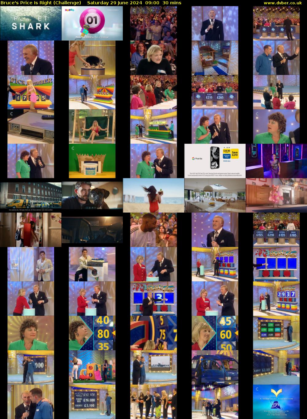 Bruce's Price Is Right (Challenge) Saturday 29 June 2024 09:00 - 09:30