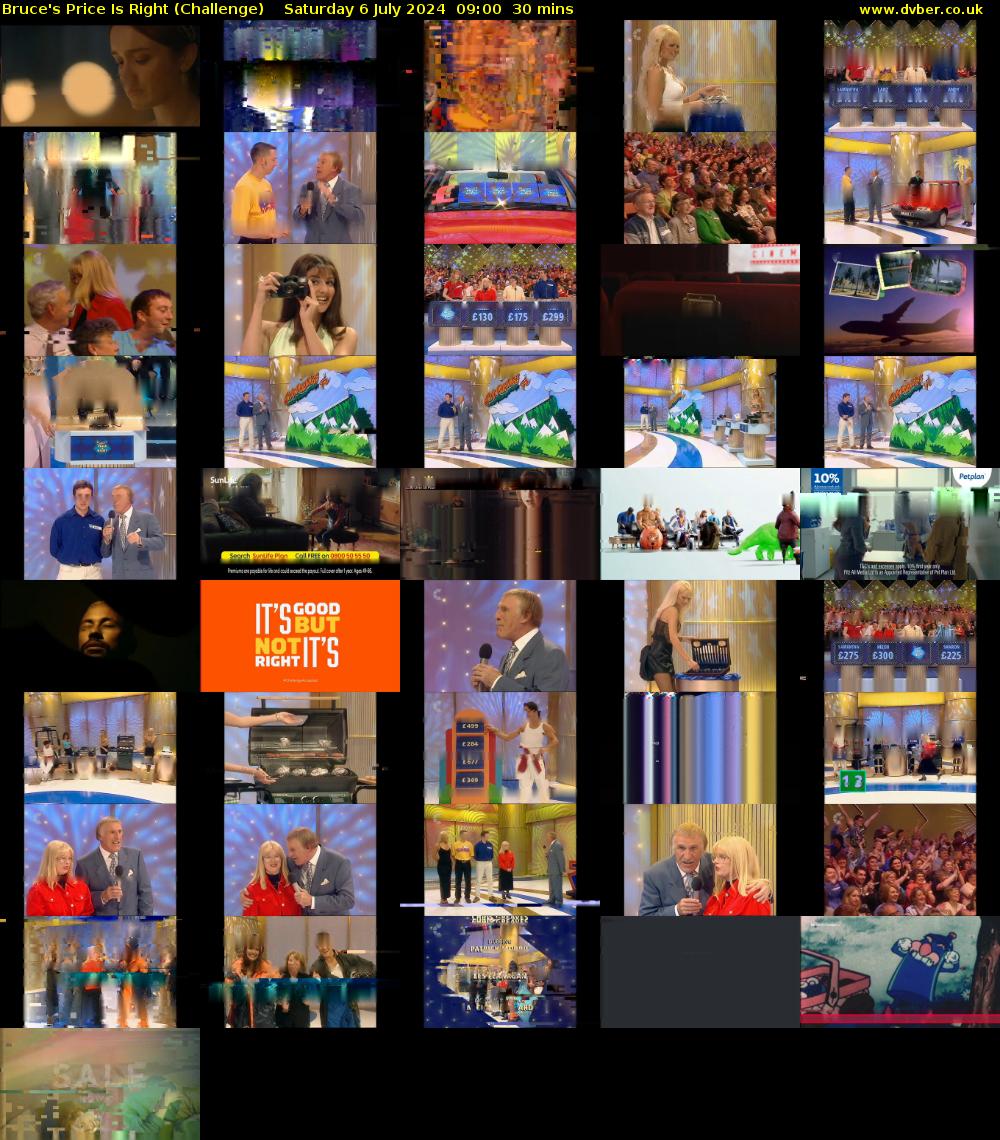 Bruce's Price Is Right (Challenge) Saturday 6 July 2024 09:00 - 09:30