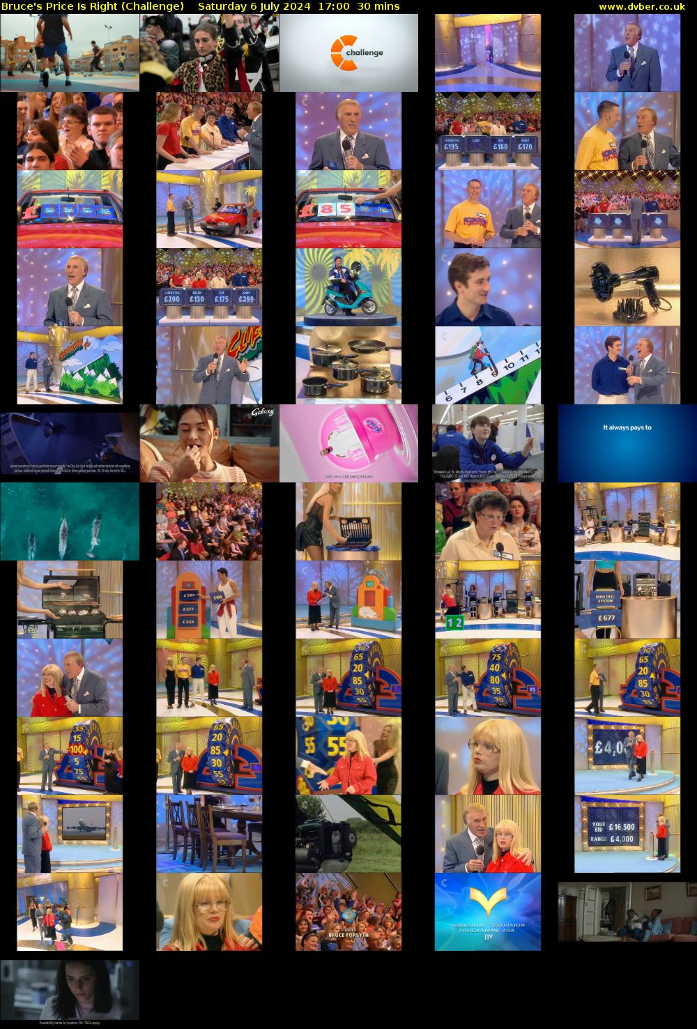 Bruce's Price Is Right (Challenge) Saturday 6 July 2024 17:00 - 17:30