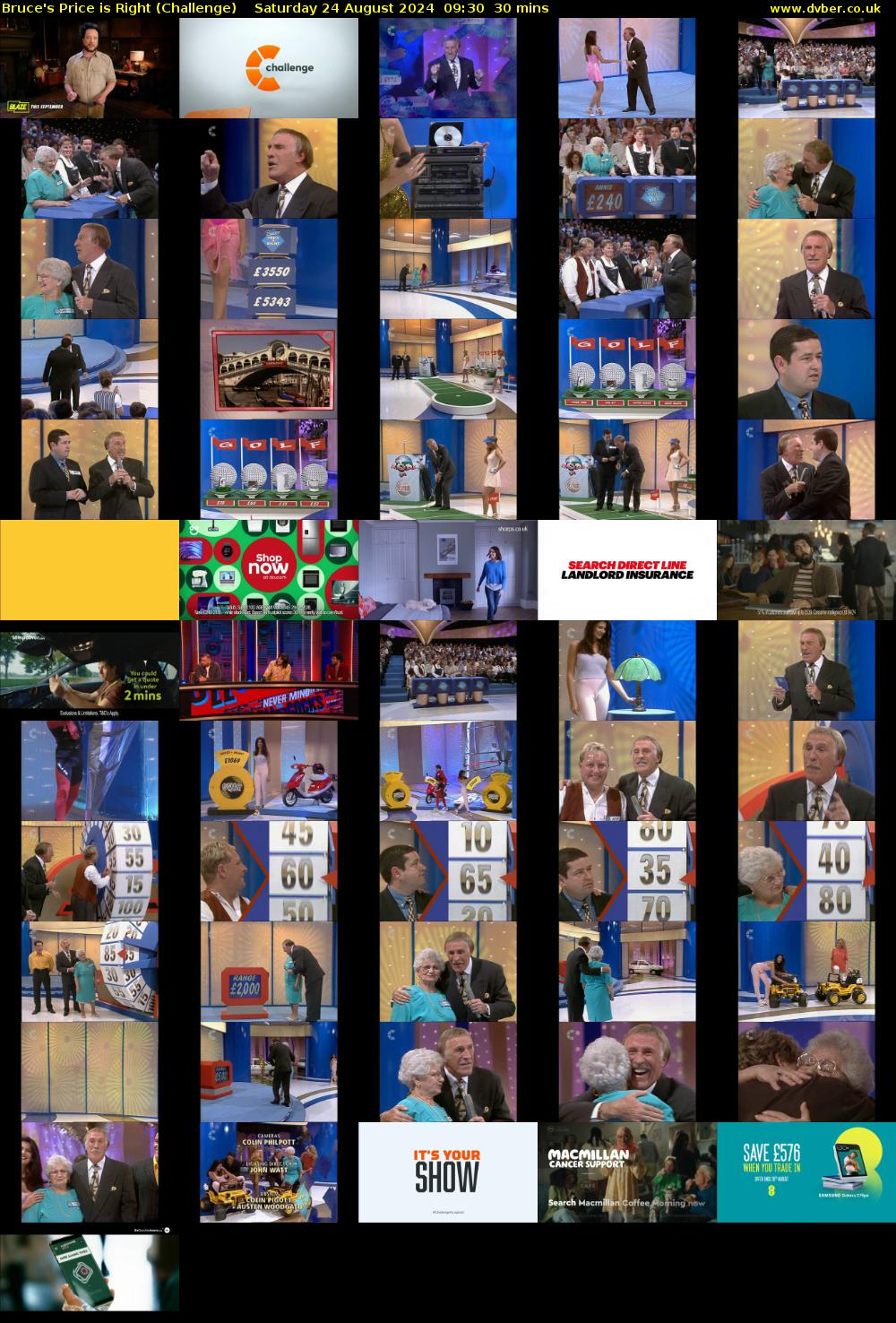 Bruce's Price Is Right (Challenge) Saturday 24 August 2024 09:30 - 10:00