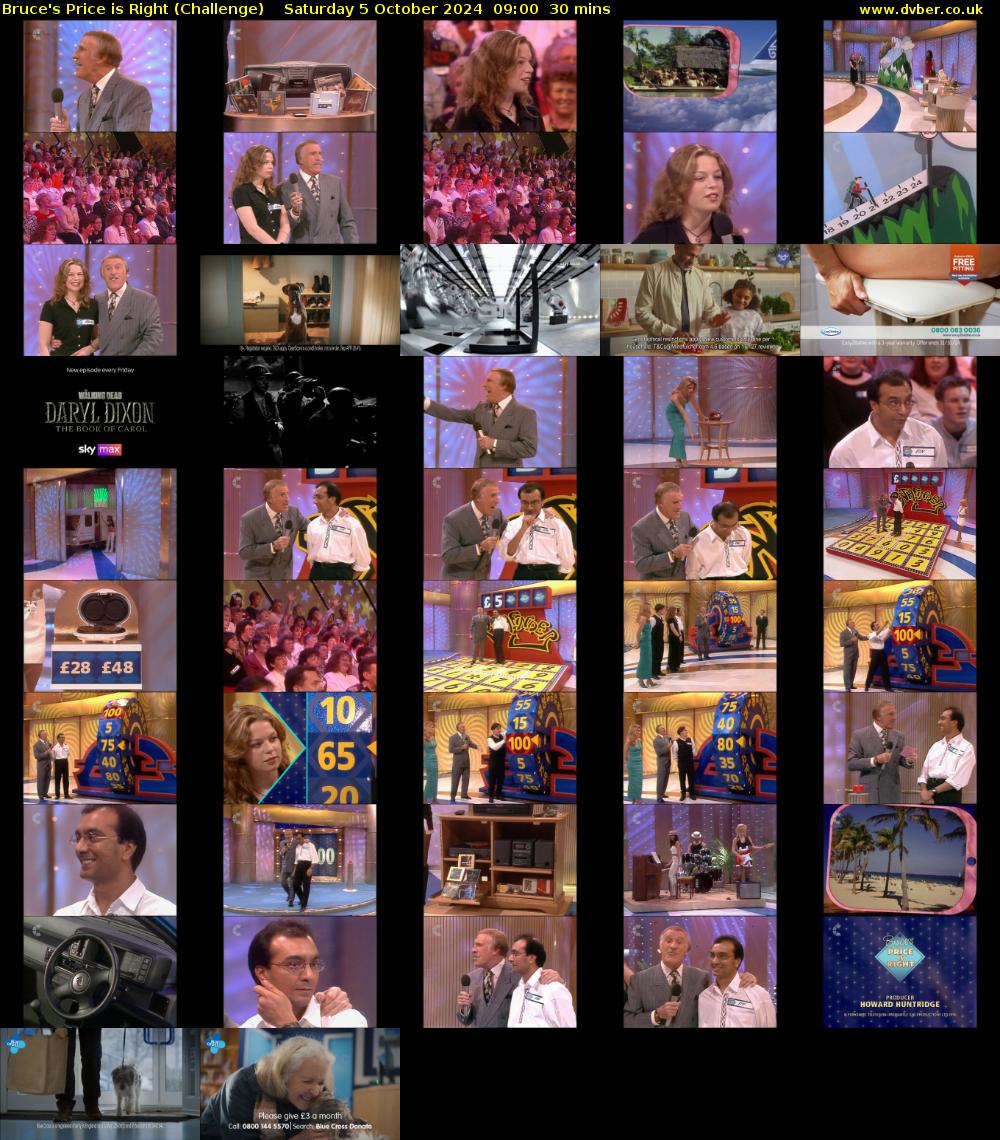 Bruce's Price Is Right (Challenge) Saturday 5 October 2024 09:00 - 09:30
