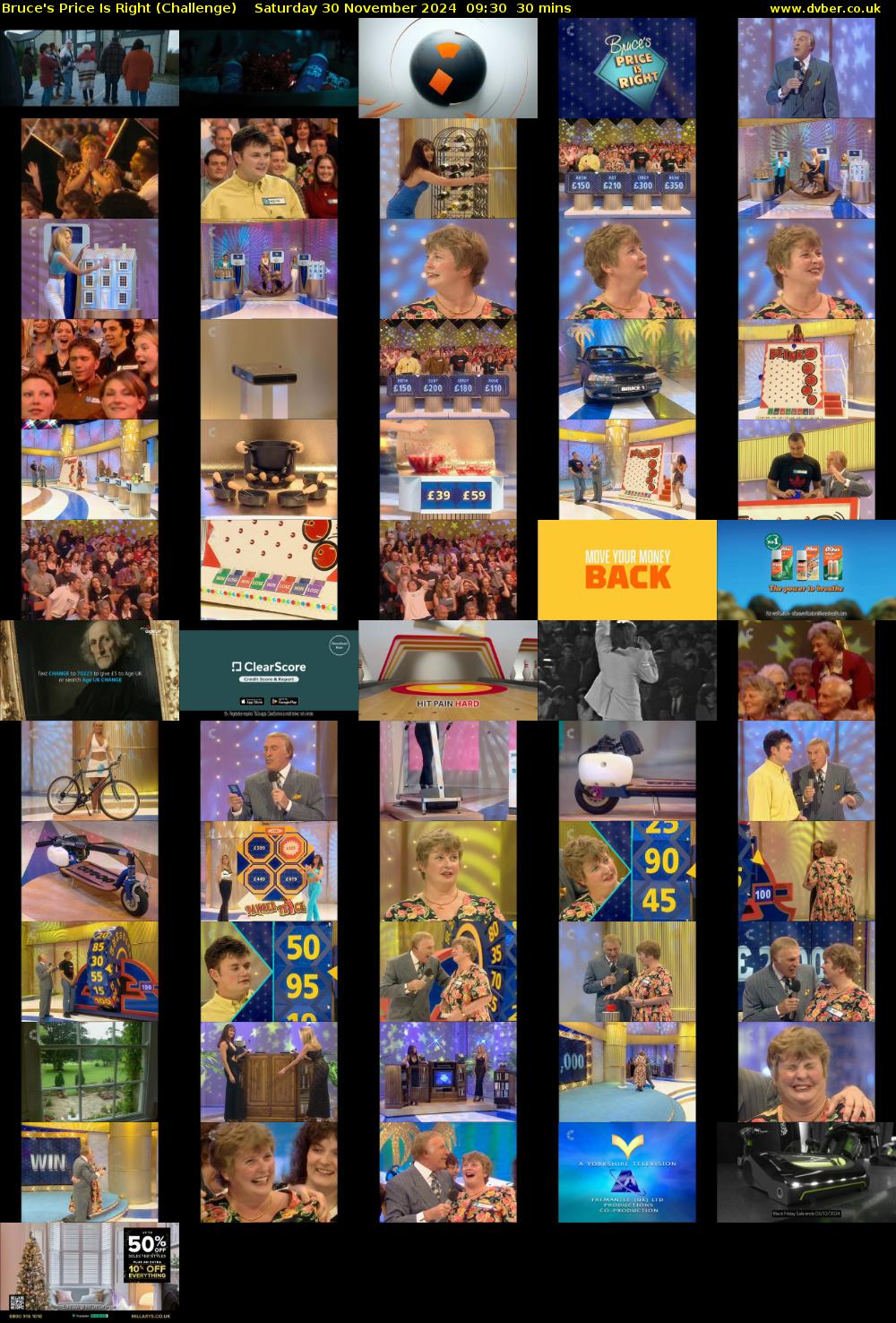 Bruce's Price Is Right (Challenge) Saturday 30 November 2024 09:30 - 10:00
