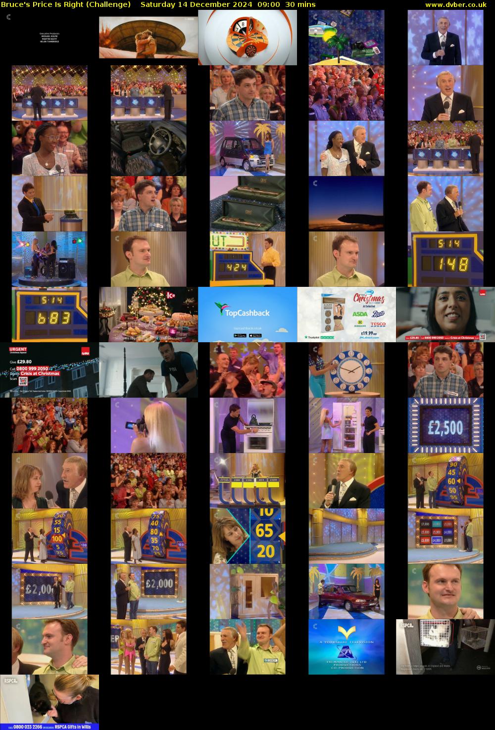 Bruce's Price Is Right (Challenge) Saturday 14 December 2024 09:00 - 09:30