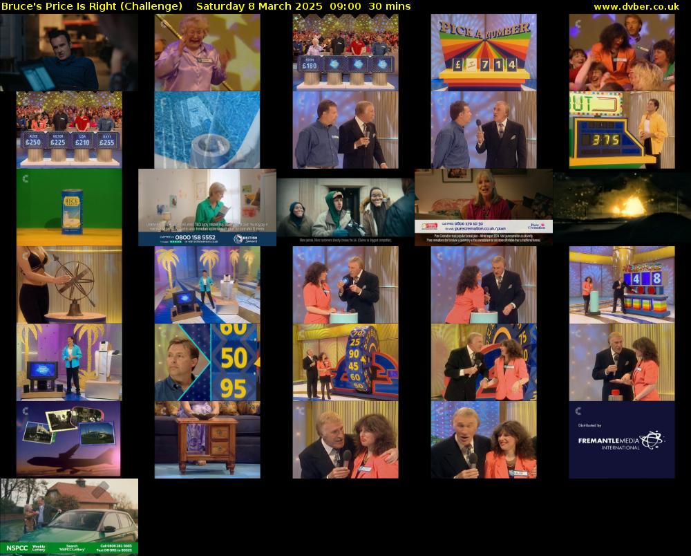 Bruce's Price Is Right (Challenge) Saturday 8 March 2025 09:00 - 09:30