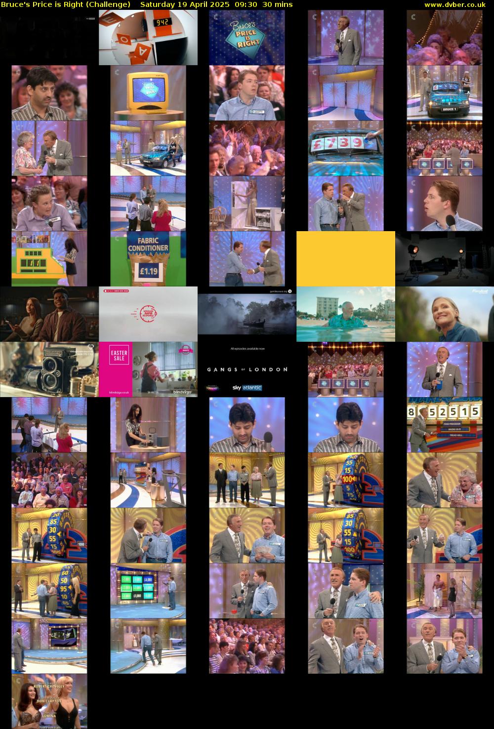 Bruce's Price Is Right (Challenge) Saturday 19 April 2025 09:30 - 10:00