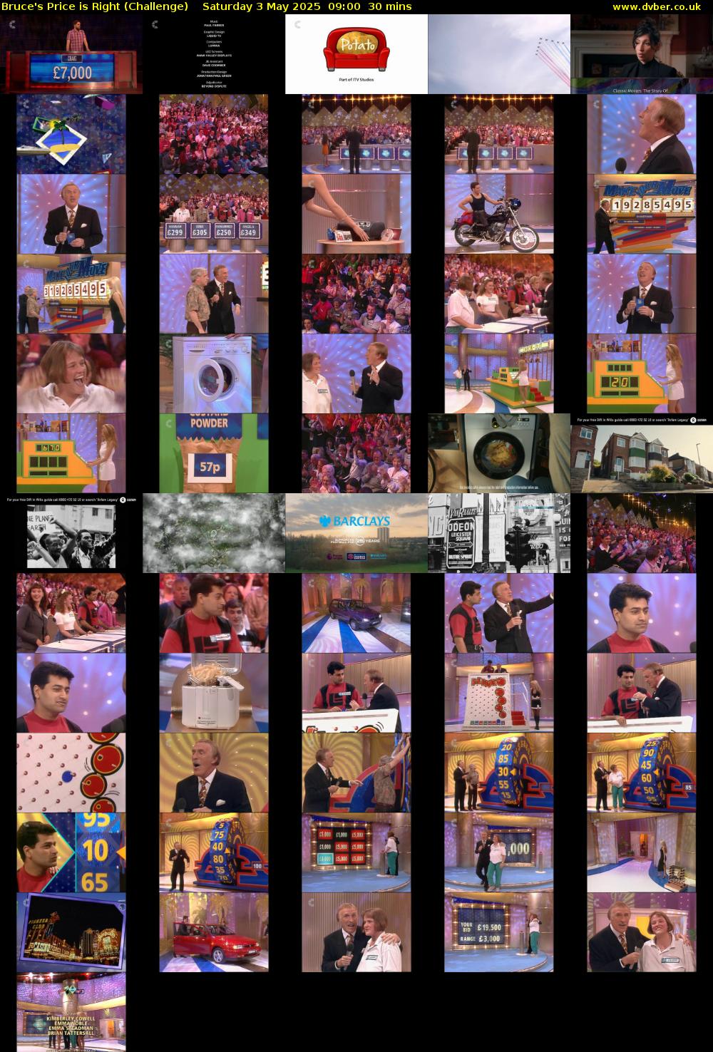 Bruce's Price Is Right (Challenge) Saturday 3 May 2025 09:00 - 09:30
