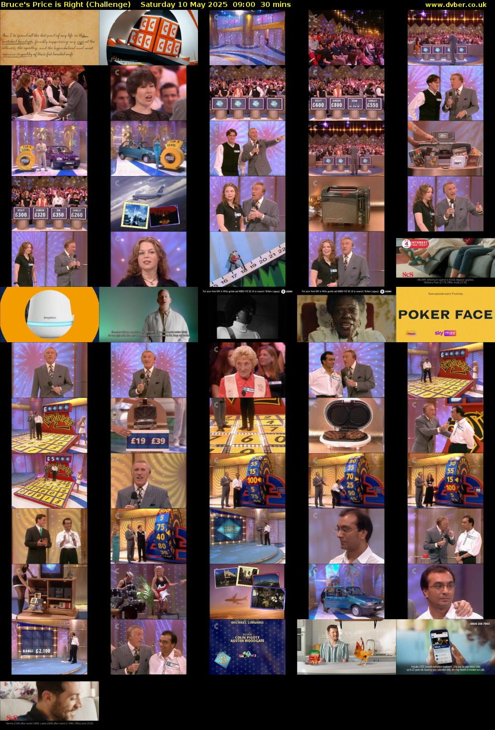 Bruce's Price Is Right (Challenge) Saturday 10 May 2025 09:00 - 09:30