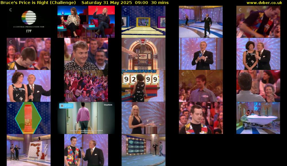 Bruce's Price Is Right (Challenge) Saturday 31 May 2025 09:00 - 09:30