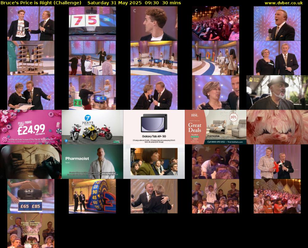 Bruce's Price Is Right (Challenge) Saturday 31 May 2025 09:30 - 10:00