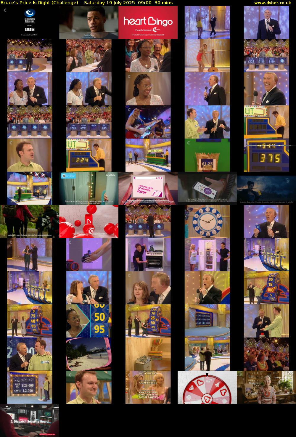 Bruce's Price Is Right (Challenge) Saturday 19 July 2025 09:00 - 09:30