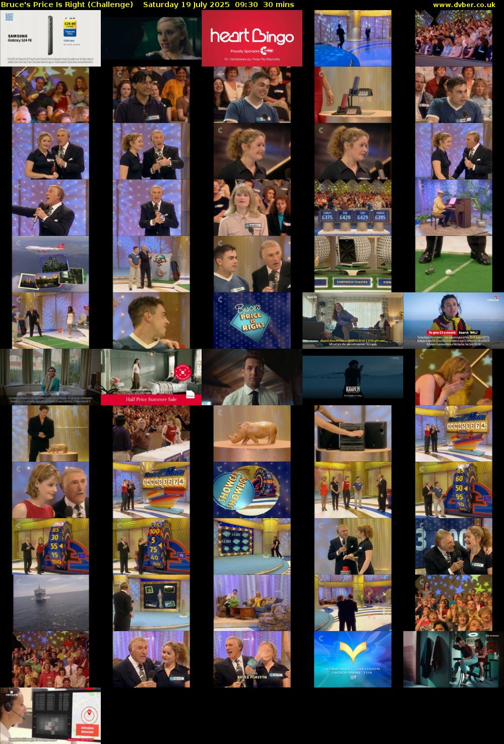 Bruce's Price Is Right (Challenge) Saturday 19 July 2025 09:30 - 10:00