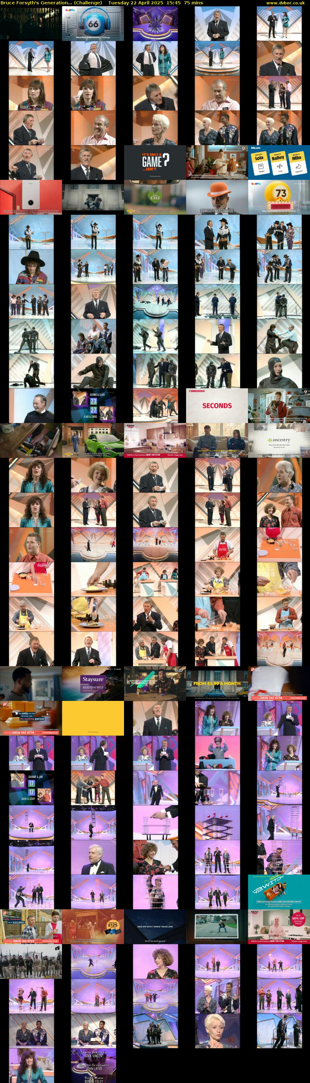Bruce Forsyth's Generation... (Challenge) Tuesday 22 April 2025 15:45 - 17:00