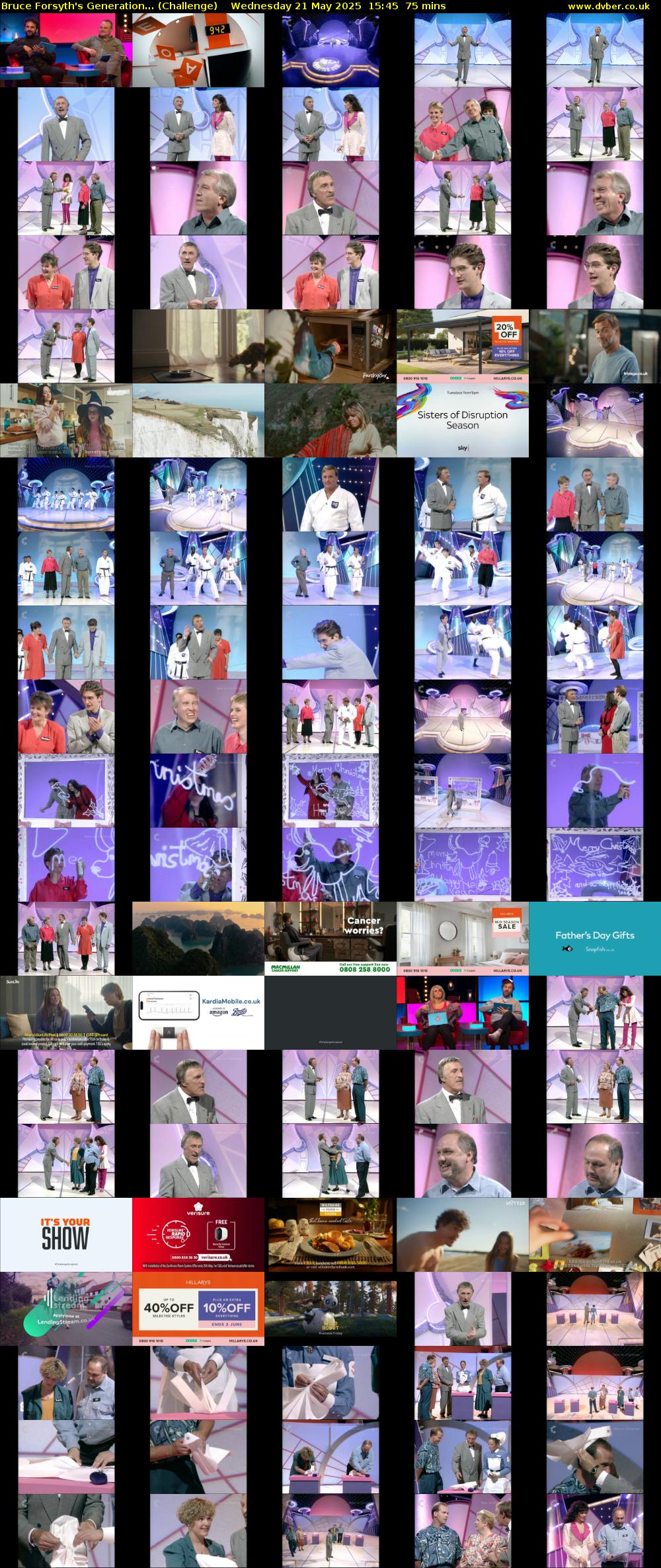 Bruce Forsyth's Generation... (Challenge) Wednesday 21 May 2025 15:45 - 17:00