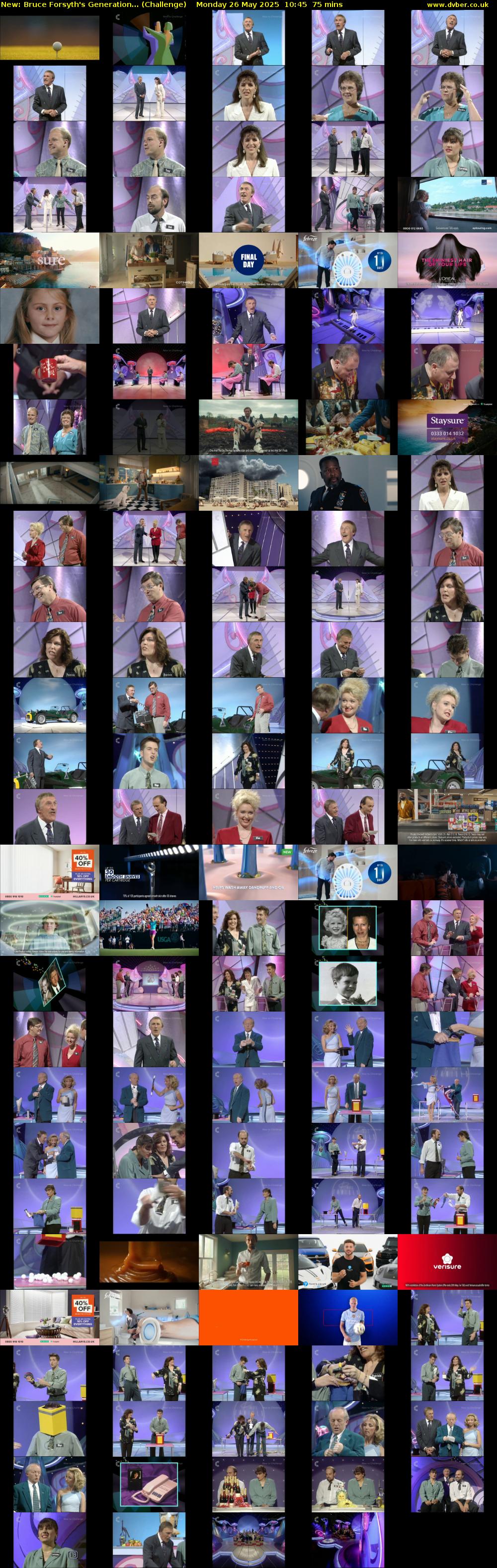 Bruce Forsyth's Generation... (Challenge) Monday 26 May 2025 10:45 - 12:00