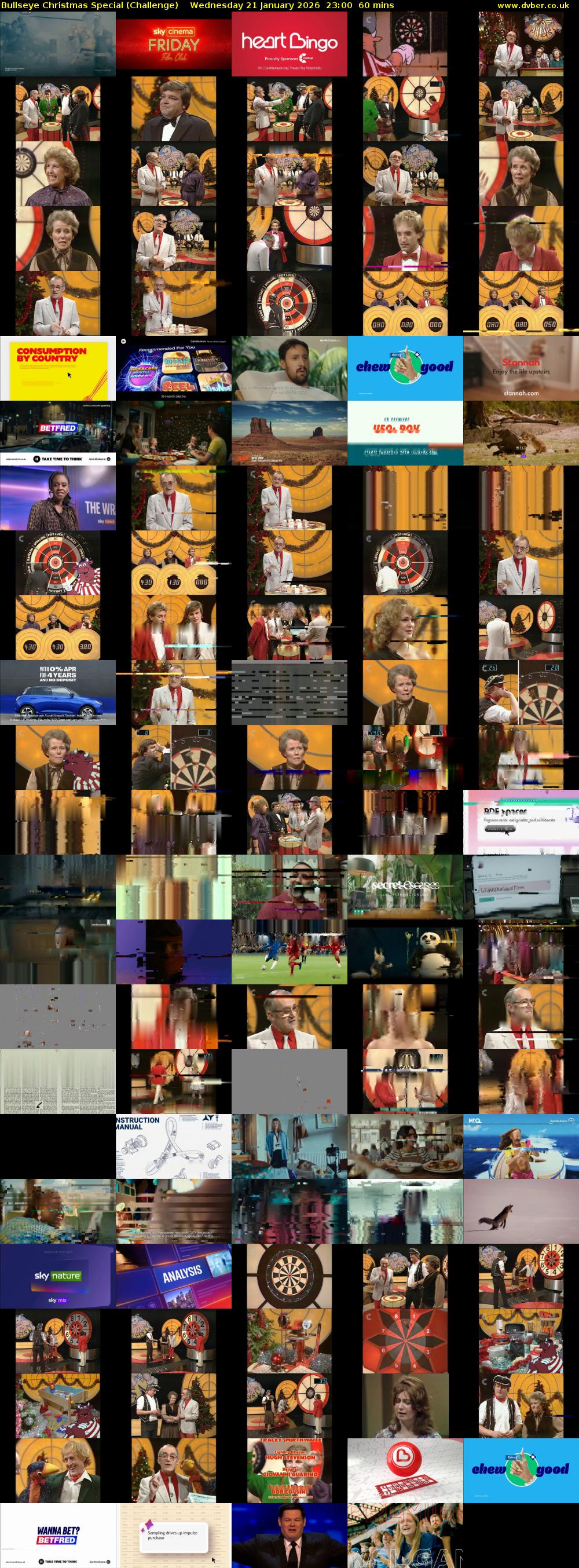 Bullseye Christmas Special (Challenge) Wednesday 21 January 2026 23:00 - 00:00