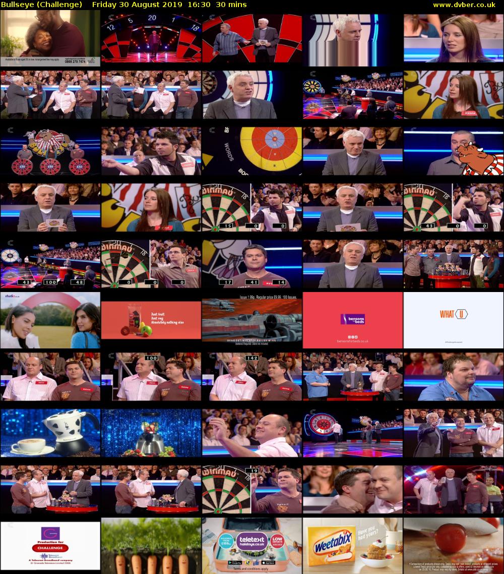 Bullseye (Challenge) Friday 30 August 2019 16:30 - 17:00