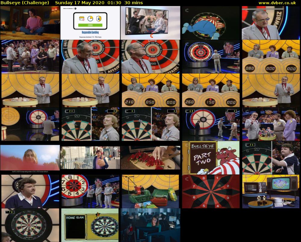 Bullseye (Challenge) Sunday 17 May 2020 01:30 - 02:00