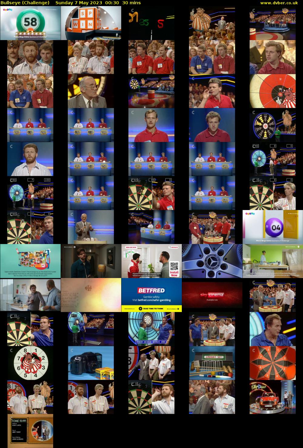 Bullseye (Challenge) Sunday 7 May 2023 00:30 - 01:00
