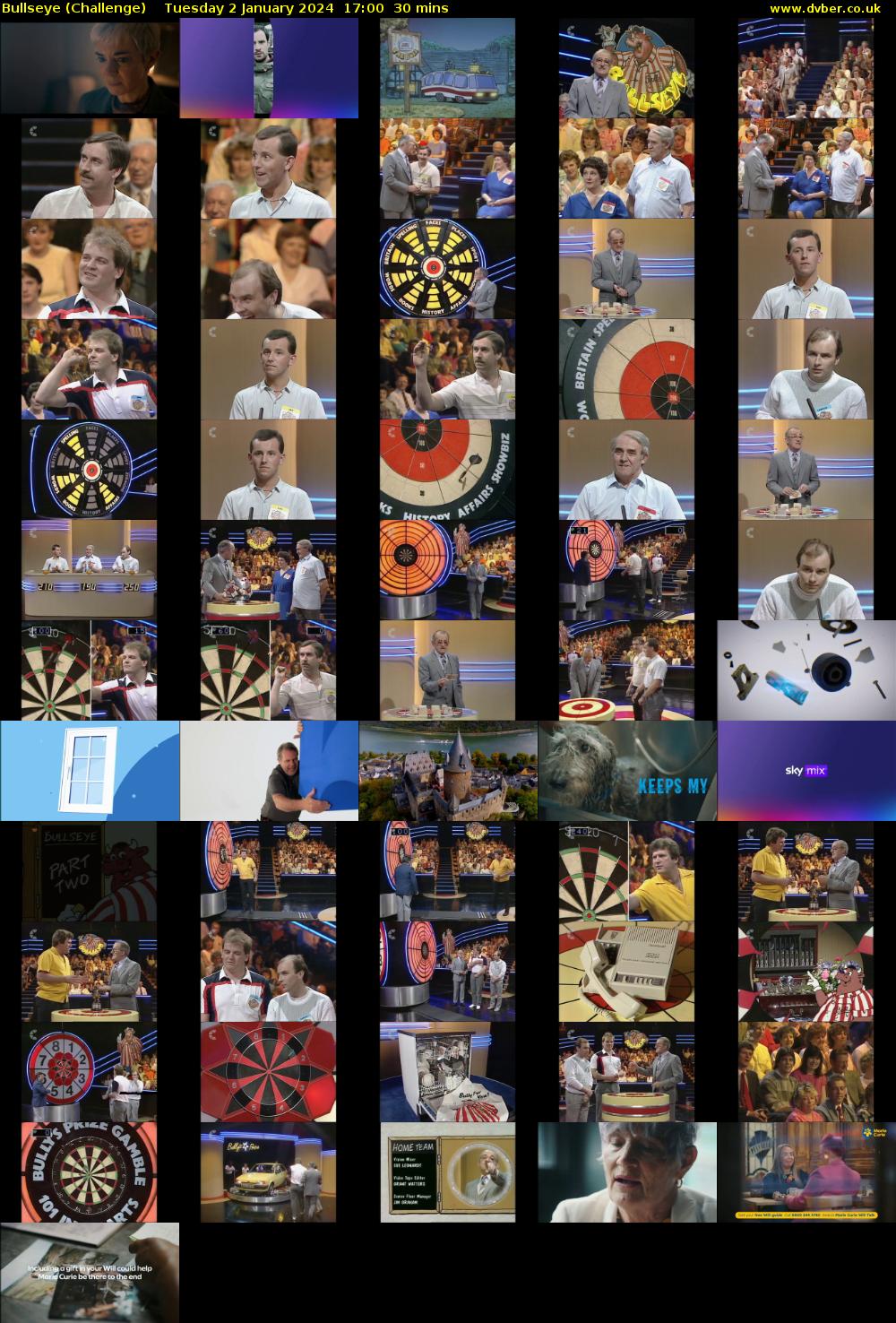 Bullseye (Challenge) Tuesday 2 January 2024 17:00 - 17:30