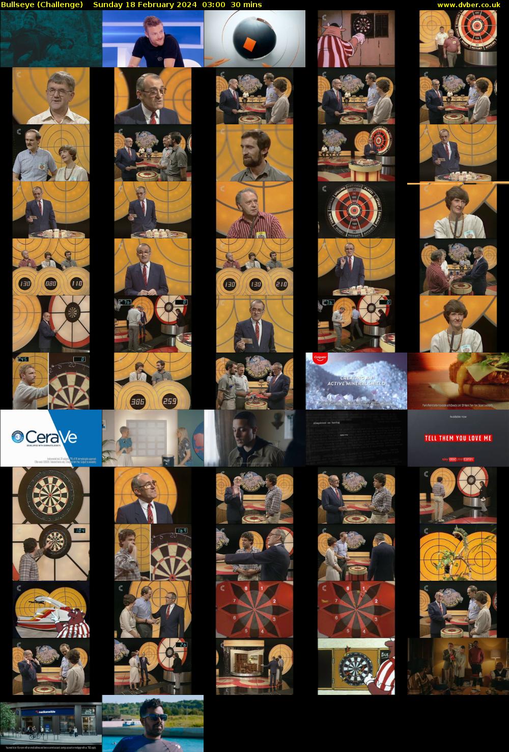 Bullseye (Challenge) Sunday 18 February 2024 03:00 - 03:30