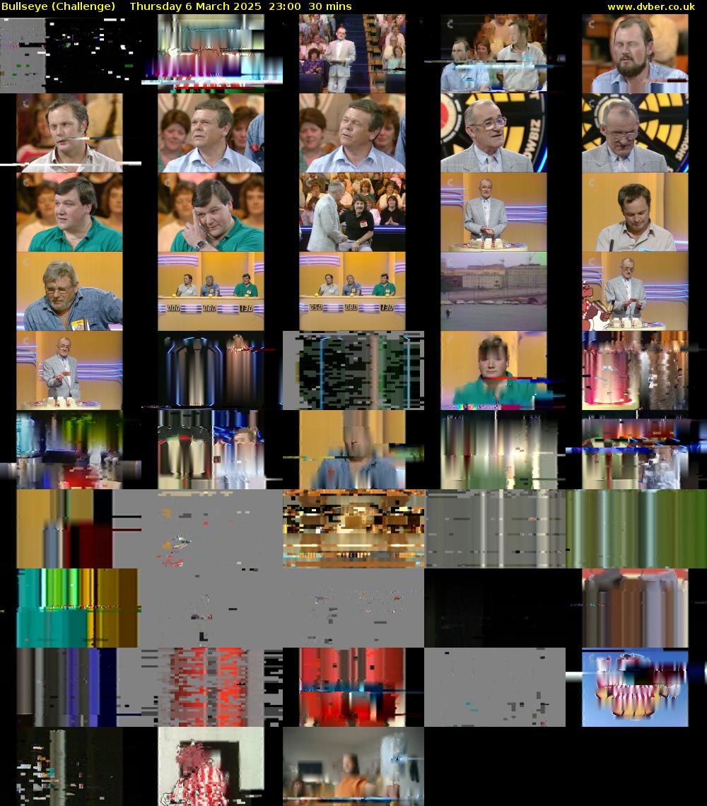 Bullseye (Challenge) Thursday 6 March 2025 23:00 - 23:30