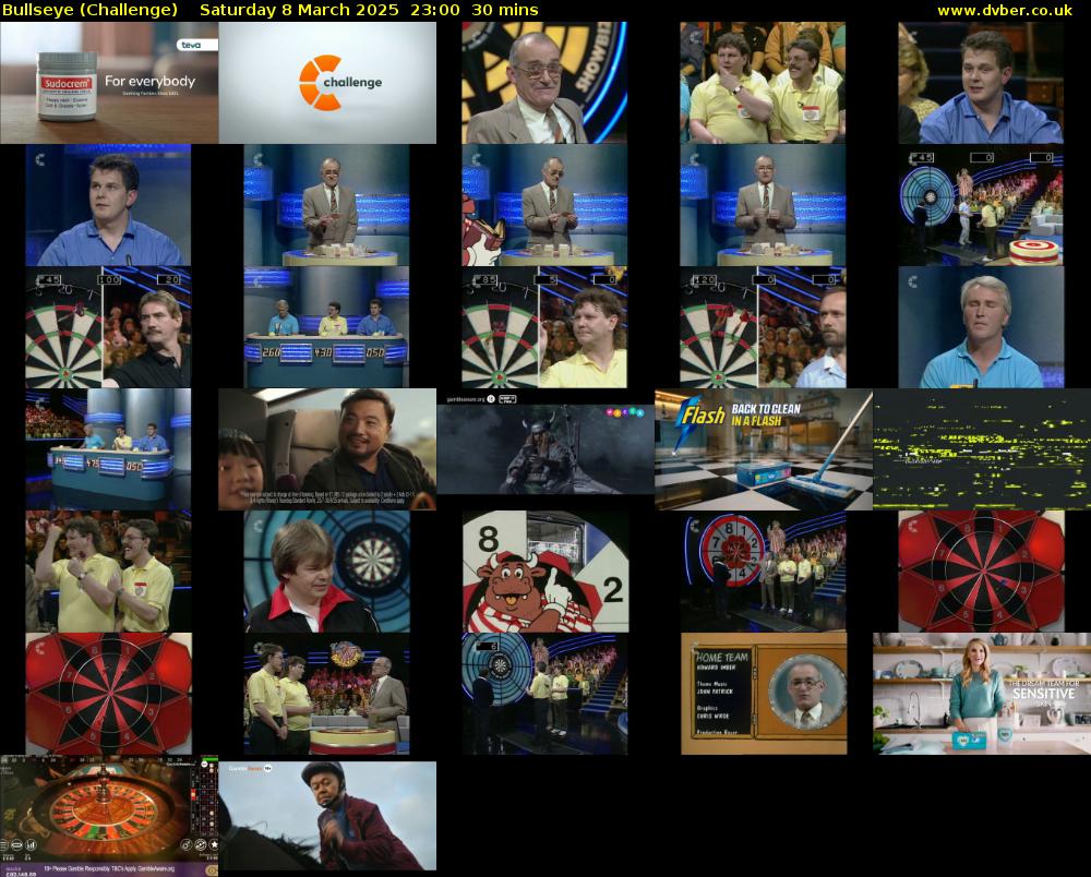 Bullseye (Challenge) Saturday 8 March 2025 23:00 - 23:30