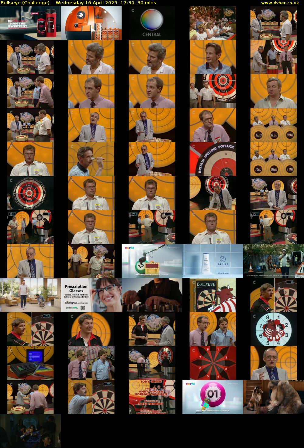 Bullseye (Challenge) Wednesday 16 April 2025 17:30 - 18:00