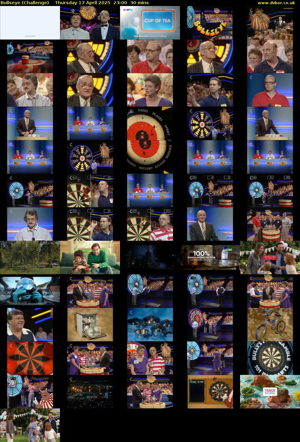 Bullseye (Challenge) Thursday 17 April 2025 23:00 - 23:30