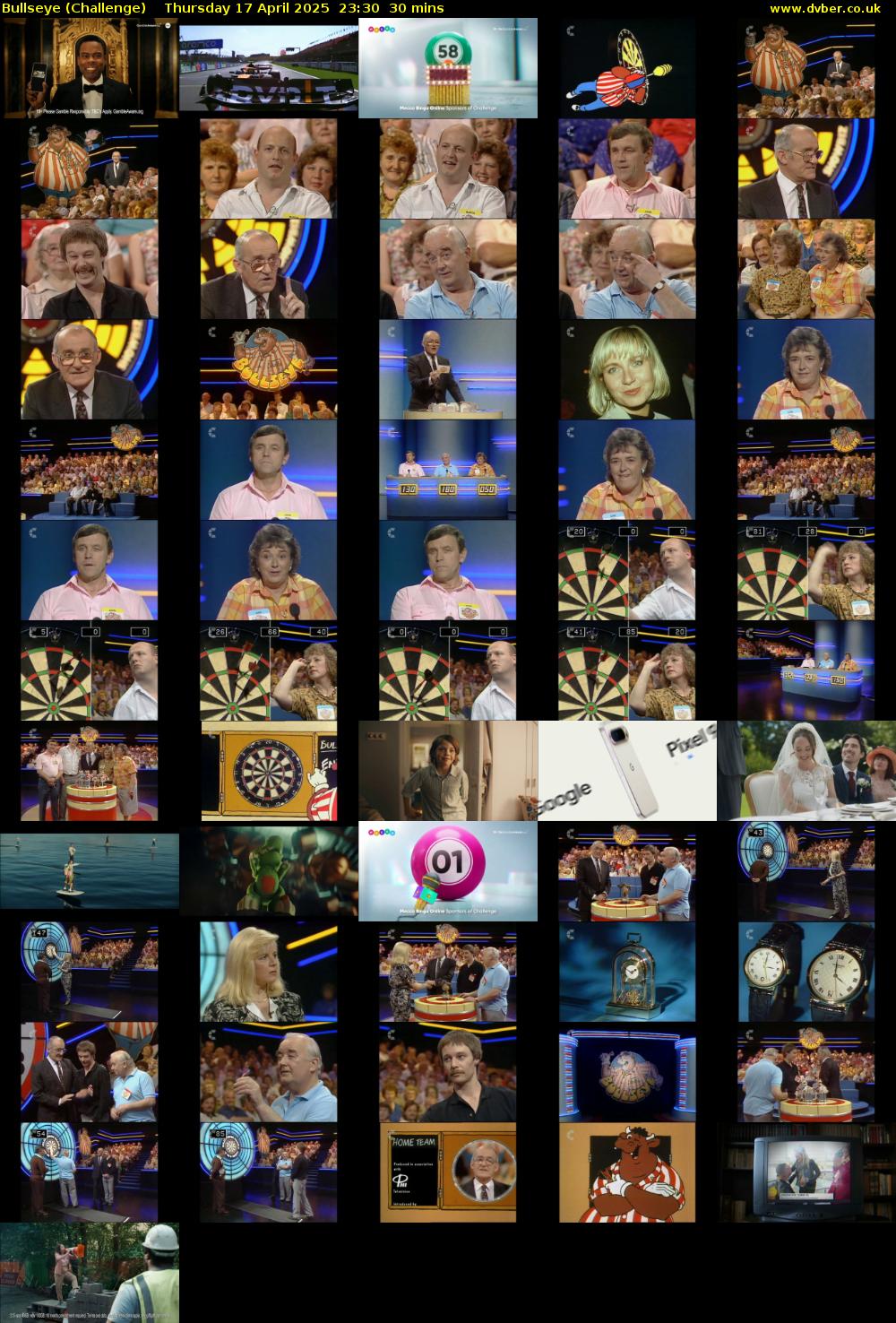 Bullseye (Challenge) Thursday 17 April 2025 23:30 - 00:00