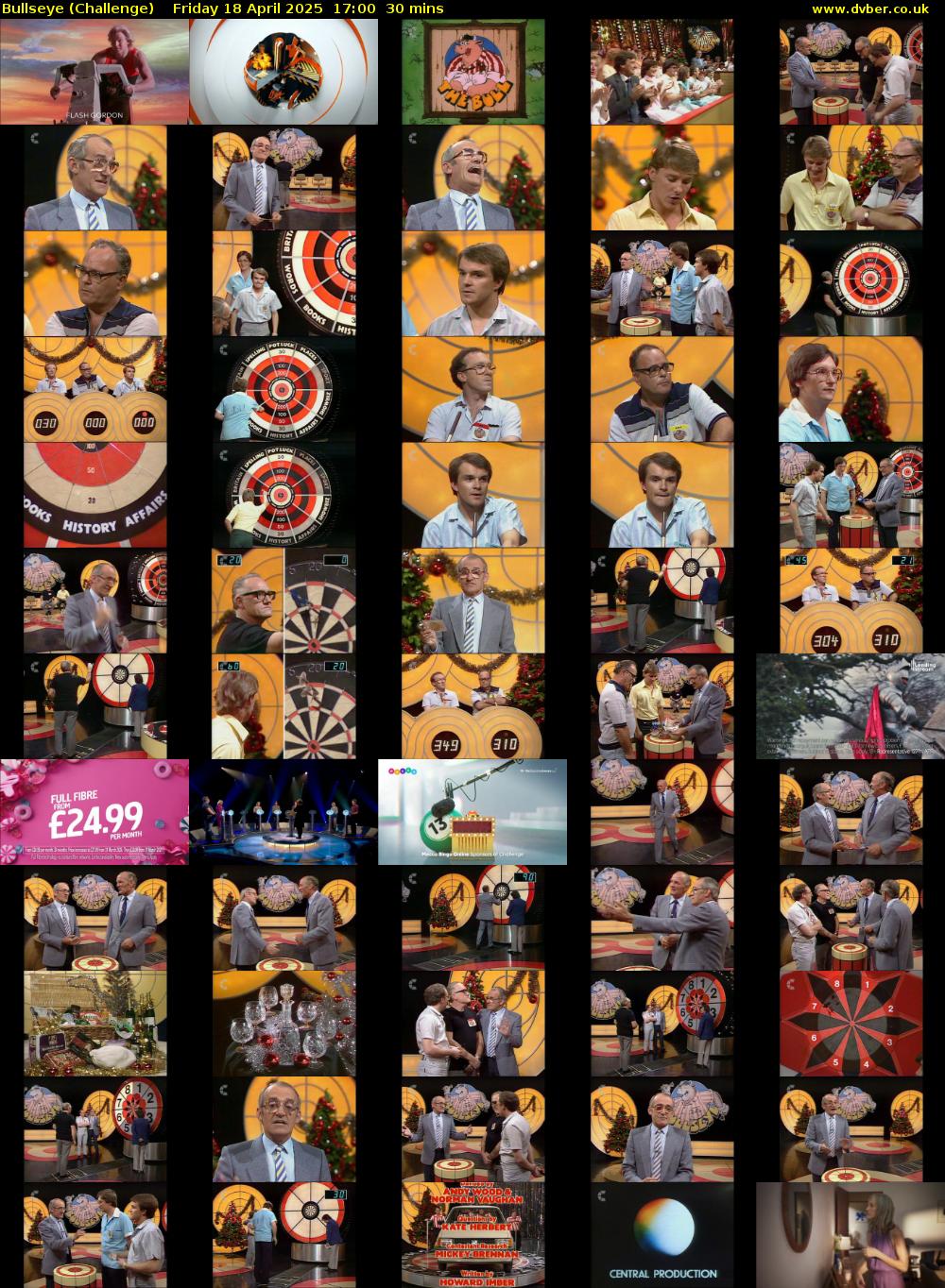Bullseye (Challenge) Friday 18 April 2025 17:00 - 17:30
