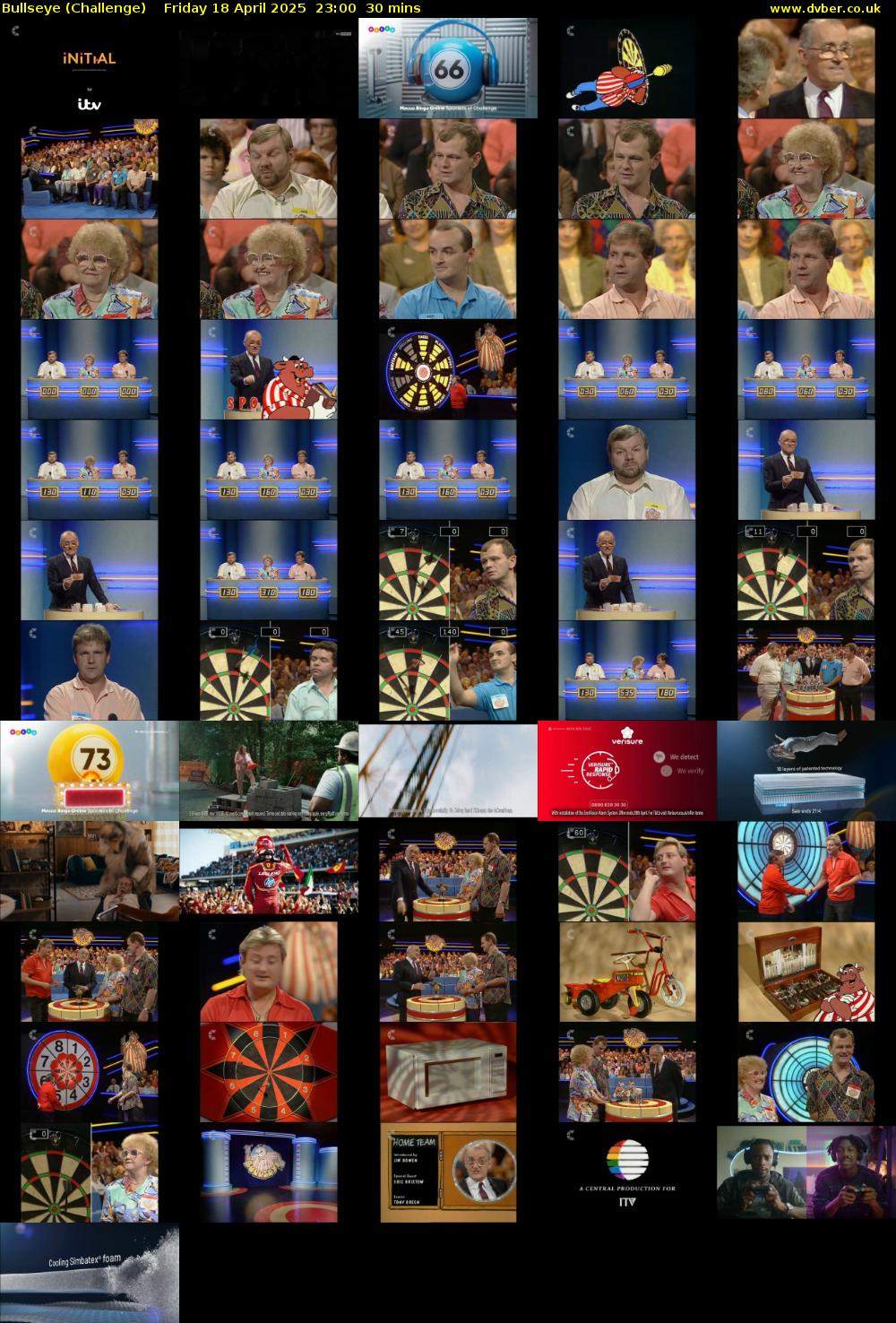 Bullseye (Challenge) Friday 18 April 2025 23:00 - 23:30