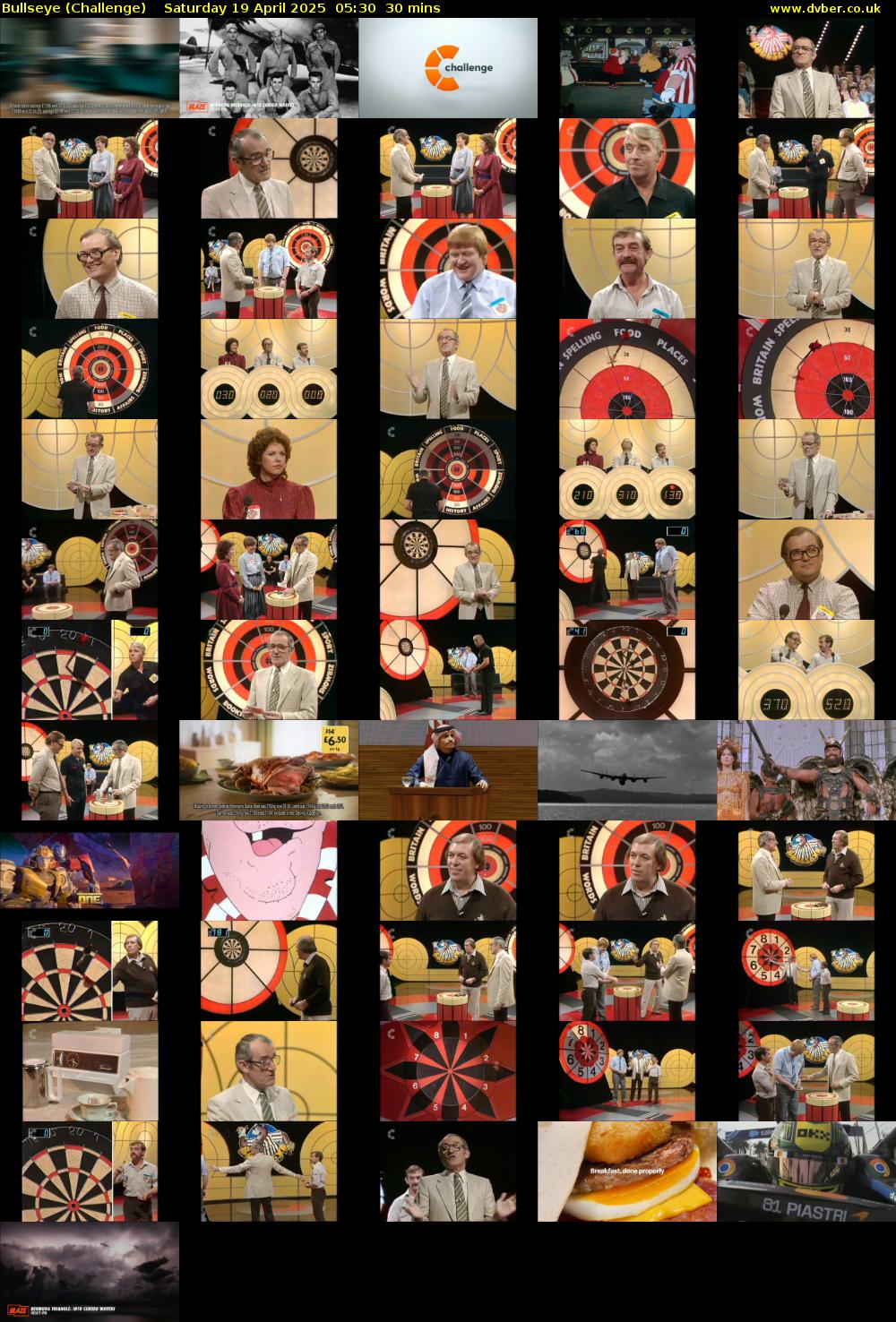 Bullseye (Challenge) Saturday 19 April 2025 05:30 - 06:00