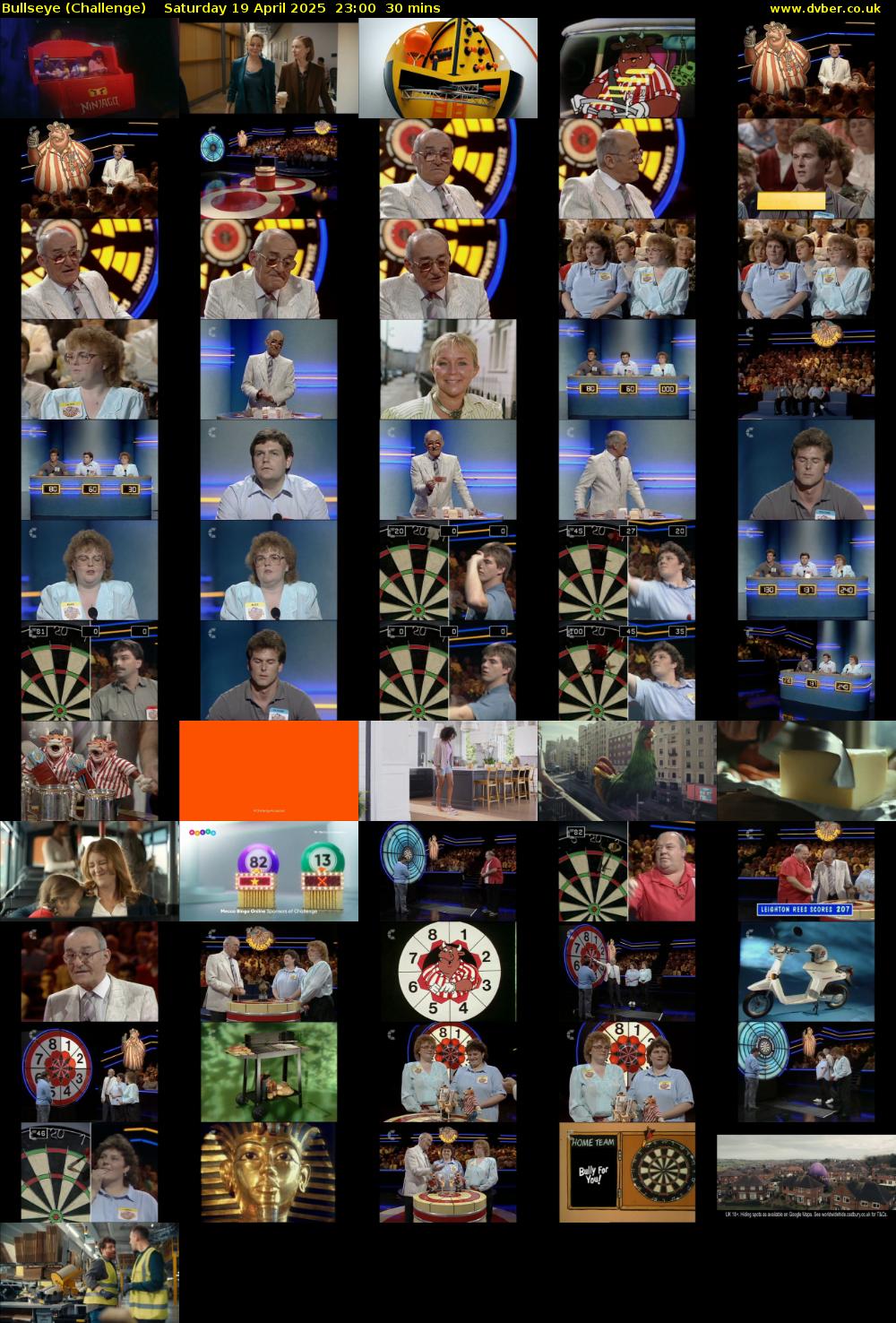 Bullseye (Challenge) Saturday 19 April 2025 23:00 - 23:30
