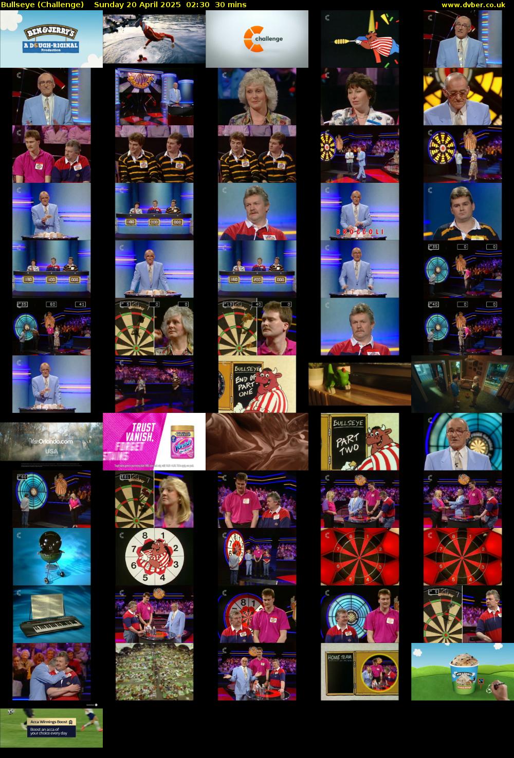 Bullseye (Challenge) Sunday 20 April 2025 02:30 - 03:00