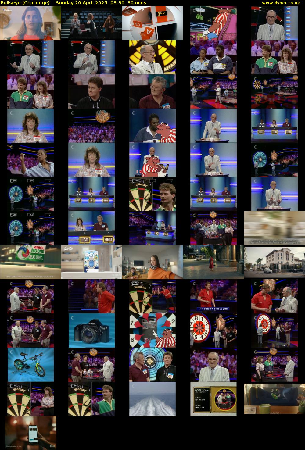 Bullseye (Challenge) Sunday 20 April 2025 03:30 - 04:00