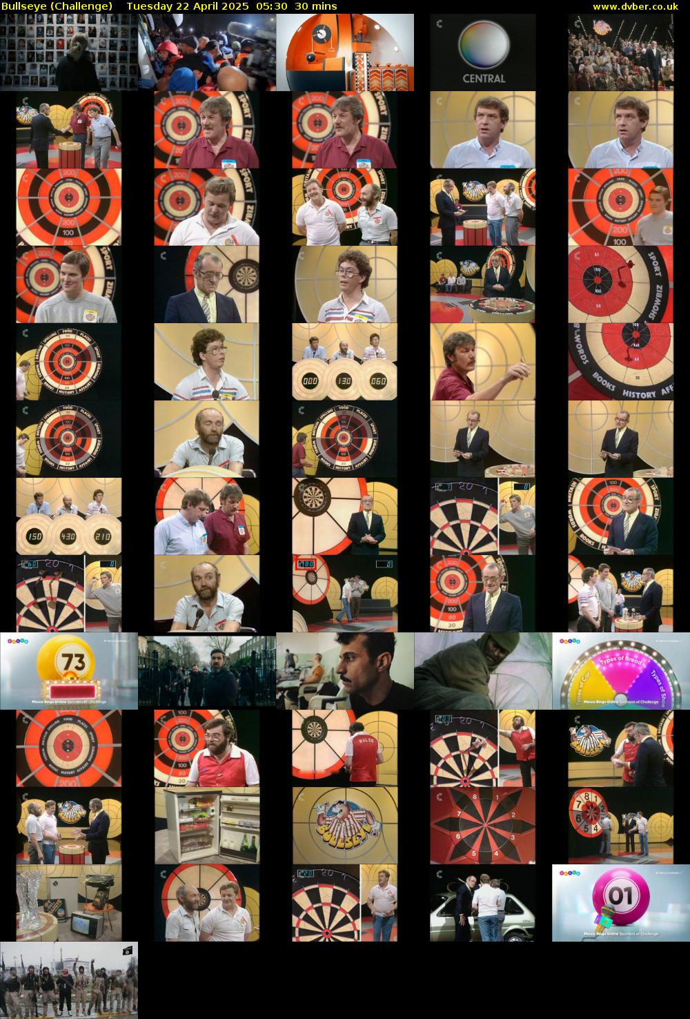 Bullseye (Challenge) Tuesday 22 April 2025 05:30 - 06:00