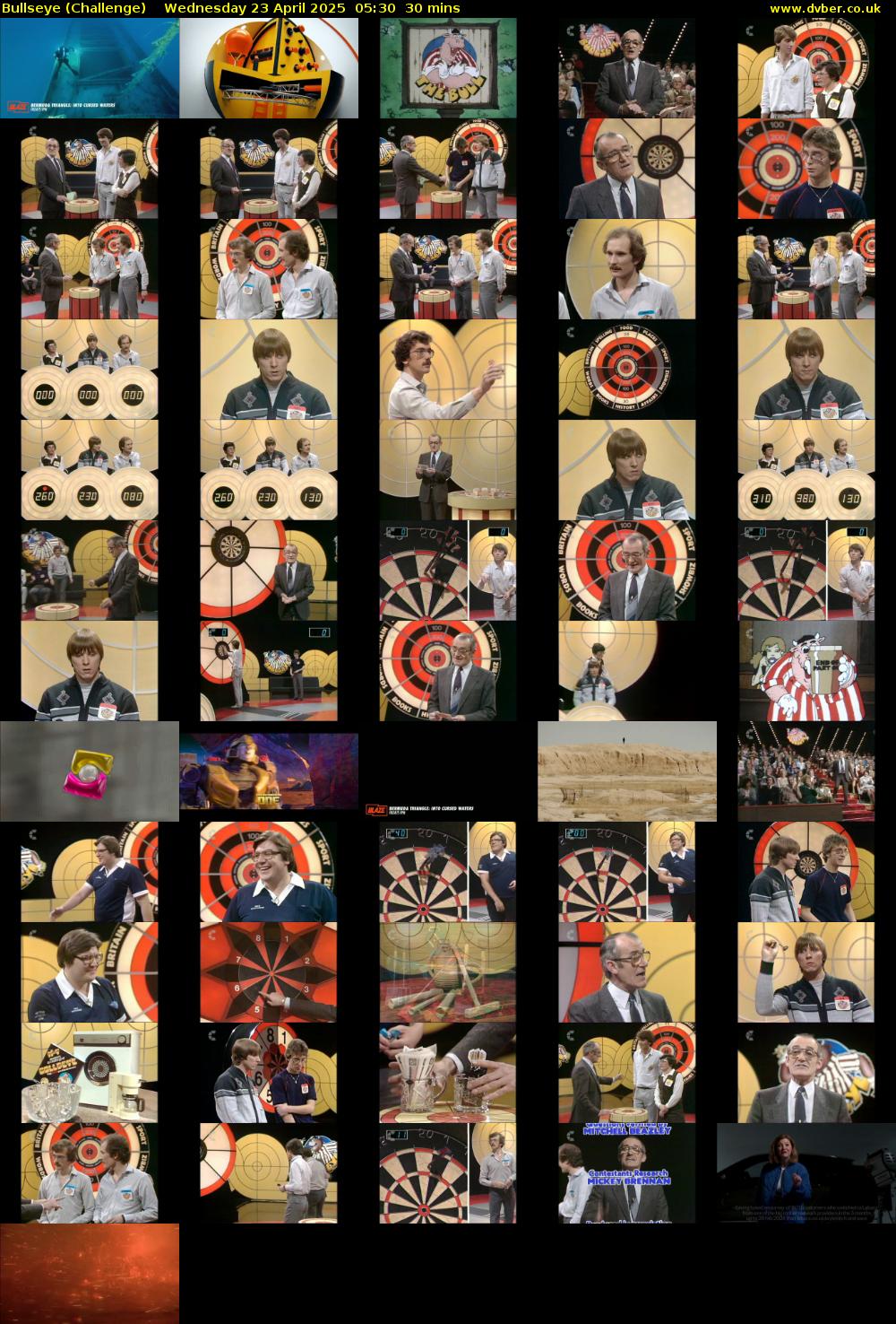 Bullseye (Challenge) Wednesday 23 April 2025 05:30 - 06:00