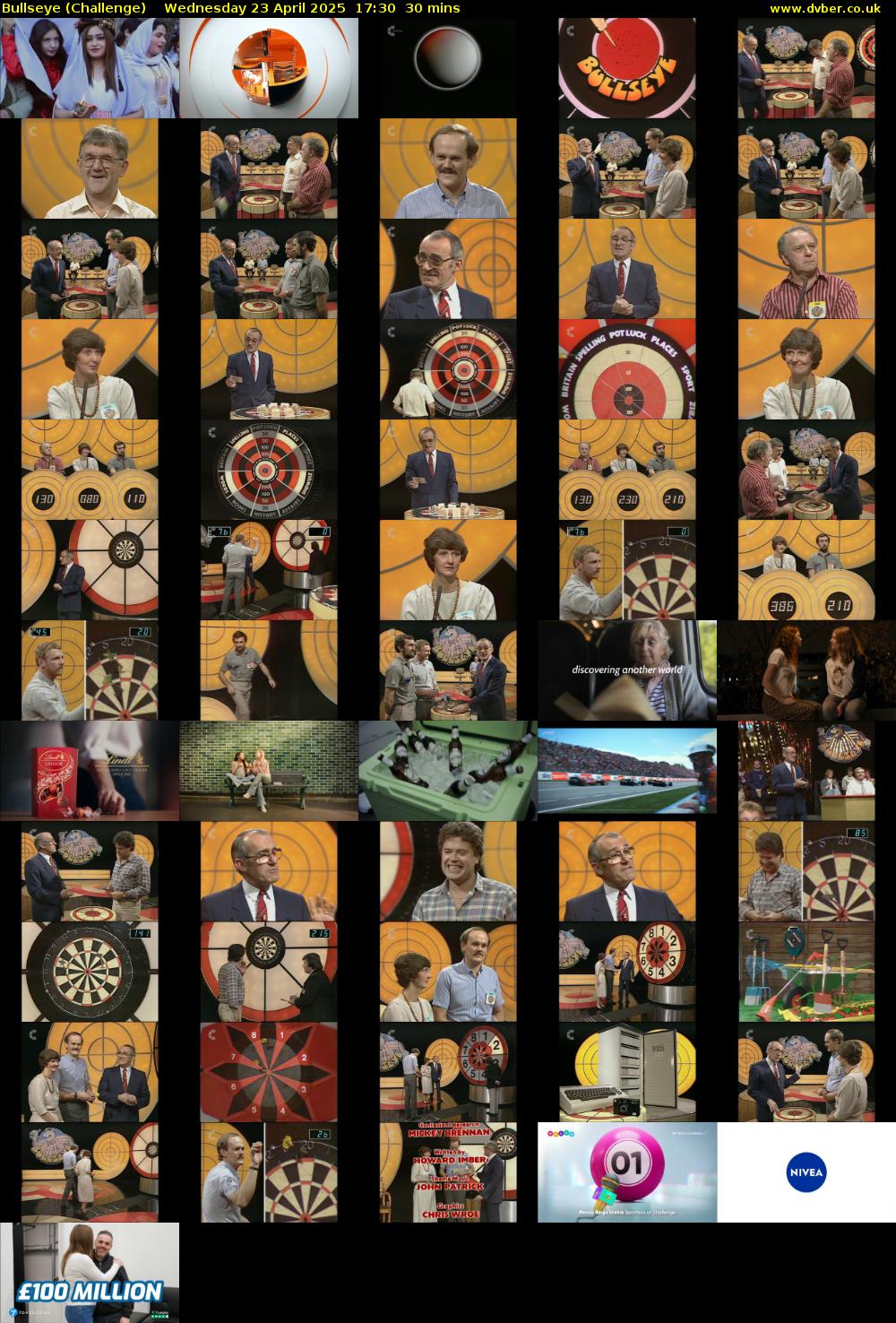 Bullseye (Challenge) Wednesday 23 April 2025 17:30 - 18:00
