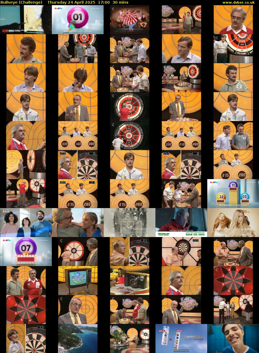 Bullseye (Challenge) Thursday 24 April 2025 17:00 - 17:30